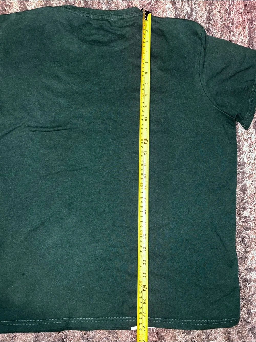 Jordan Men's Forest Green Tee with White Vertical Stripe and Logo
